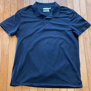 Blue Calvin Klein Smooth Cotton Polo